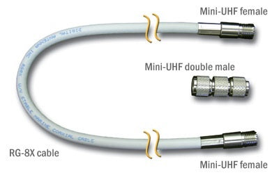 Digital 10' Rg8x W-mini Uhf Female & Mini Uhf Double Male