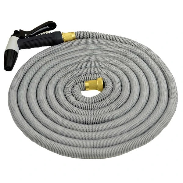 Hosecoil 50' Gray Expandable Hose With Spray Nozzel