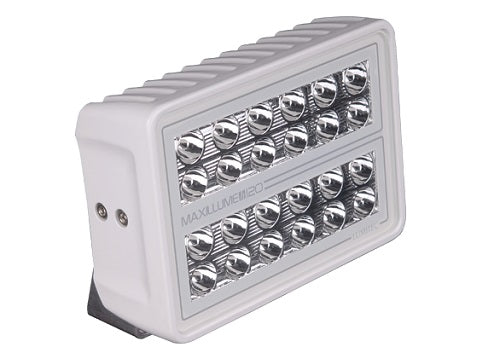 Lumitec Maxillume H120 Flood White Led Trunnion Mount White Finish 12-24v