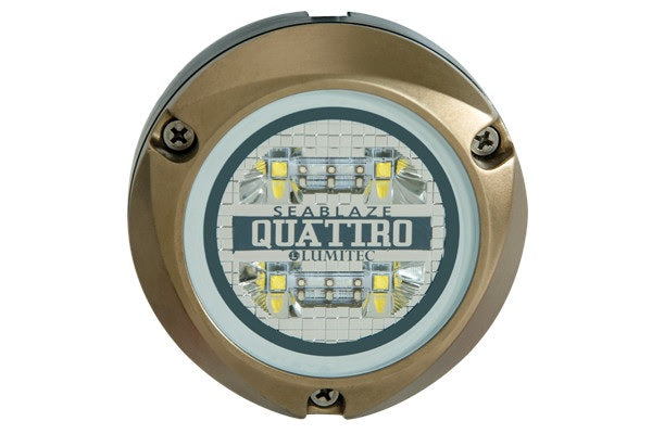 Lumitec Zambezi Quattro Blue-white Led Surface Mount Bronze Housing 12-24v