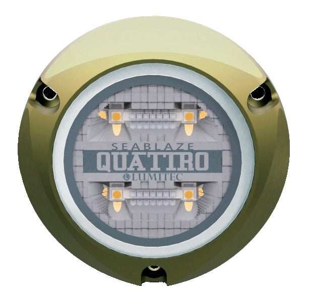 Lumitec Quattro Dual Color Blue-white Surface Mount Bronze Housing 12-24vdc