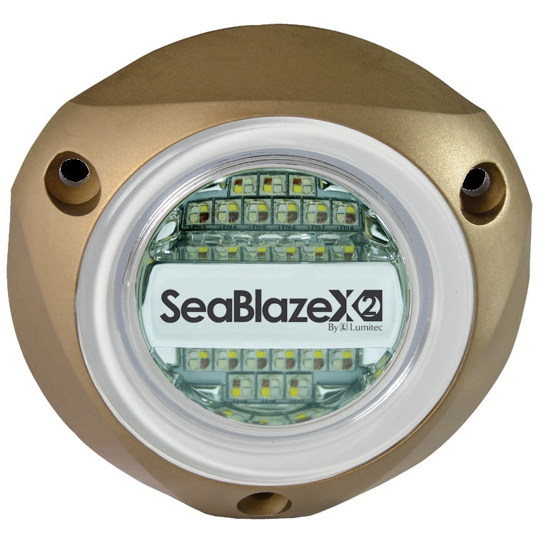 Lumitec Seablaze X2 Spectrum Rgbw Led Surface Mount Bronze Housing 12-24v