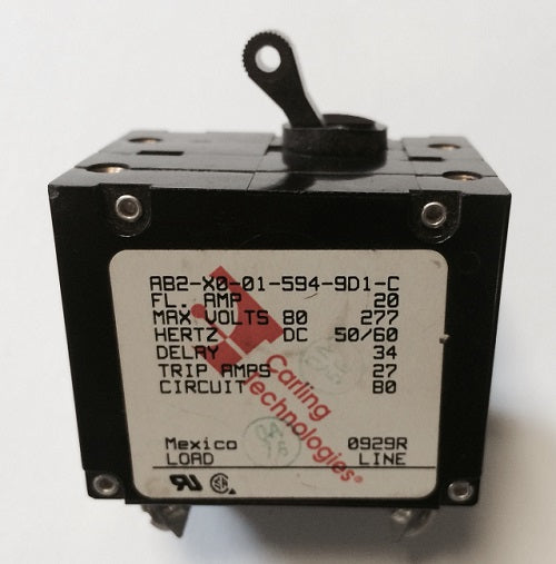 Newmar 30 Amp Double Pole Breaker W- Black Throw