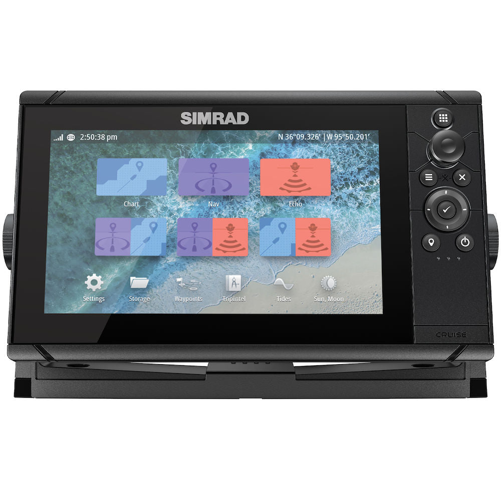 Simrad Cruise-9 Combo With Us Coastal Charts And 83-200khz Transom Mount