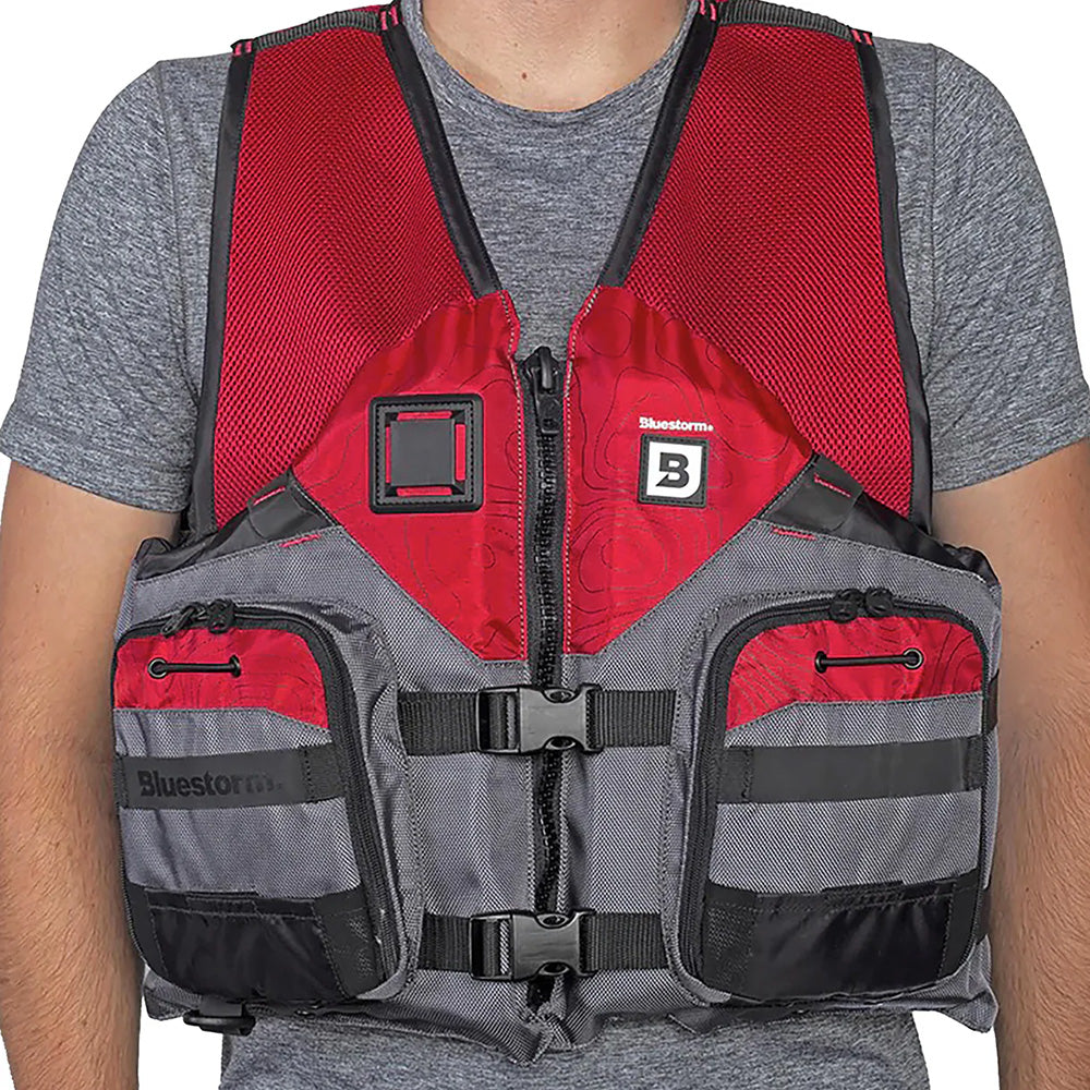 Bluestorm Sportsman Adult Mesh Fishing Life Jacket - Nitro Red - 2XL/3XL [BS-105-FDC-2/3X]