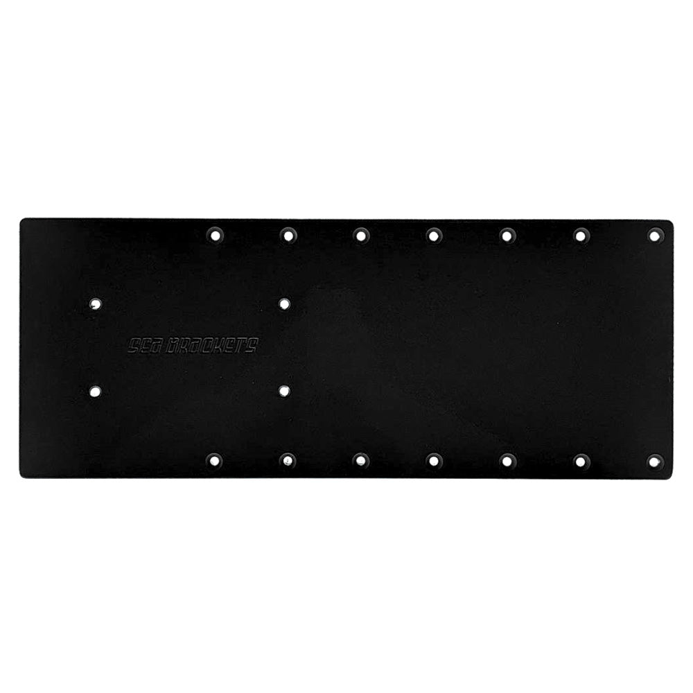 Sea Brackets 20" Straight Trolling Motor Plate f/Garmin Kraken - Black [SEA2303-BLK]