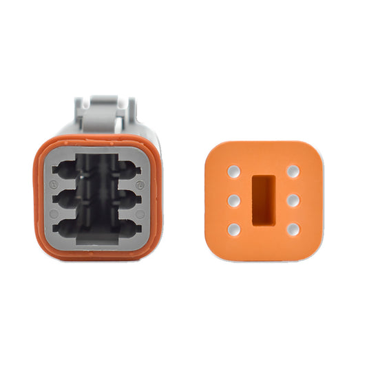 Bluewater 6 Position Female Deutsch Connector w/Wedge Lock [DT06-6S]