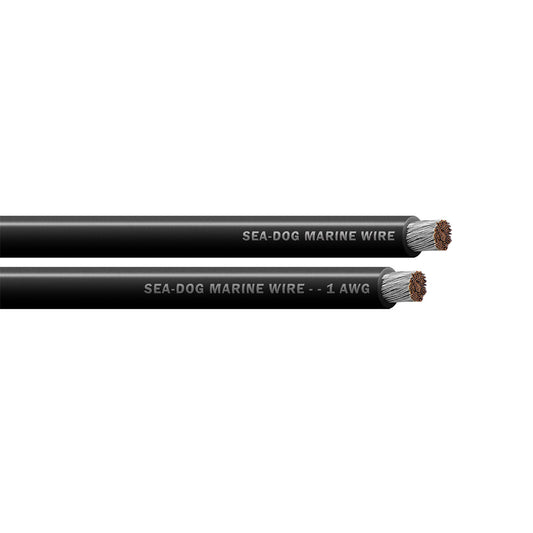Sea-Dog 1 AWG Black Battery Cable - 100' [8001012]