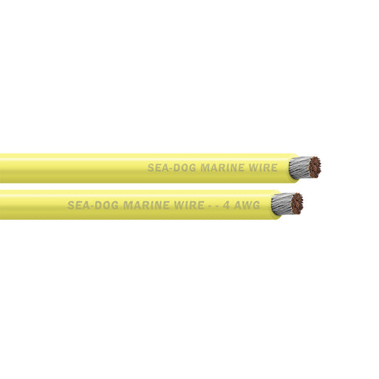 Sea-Dog 4 AWG Yellow Battery Cable - 25' [8004030]
