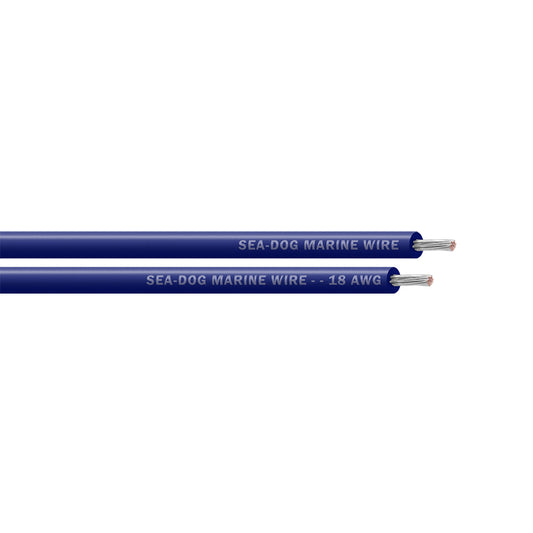 Sea-Dog 18 AWG Dark Blue Primary Wire - 25' [8018060]