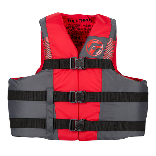 Full Throttle Adult Nylon Life Jacket - 4X/7X - Red/Black [112200-100-110-26]