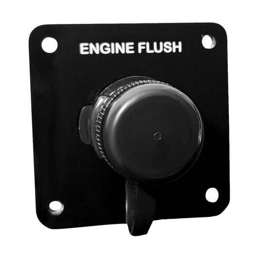 Flushmaster Vertical Single Outlet Flush Port Reroute - Black Acrylic - 1/2" Barb [SM-QCR1BV12]