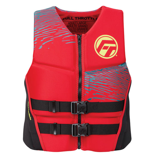 Full Throttle Men's Rapid-Dry Flex-Back Life Jacket - S - Red/Black [142500-100-020-26]