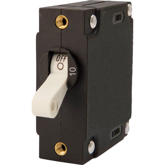 Egis A Series White Toggle Panel Mount Circuit Breaker - Single Pole 10A [3201-10]