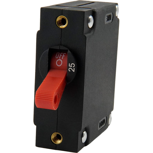 Egis A Series Red Toggle Panel Mount Circuit Breaker - Single Pole 25A [3221-25]