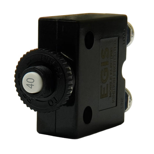 Egis 40A Push Button Panel Mount Circuit Breaker - Screw Terminals [4710-40]