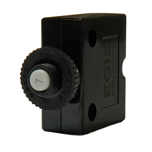 Egis 7A Push Button Panel Mount Circuit Breaker - Spade Terminal [4711-07]