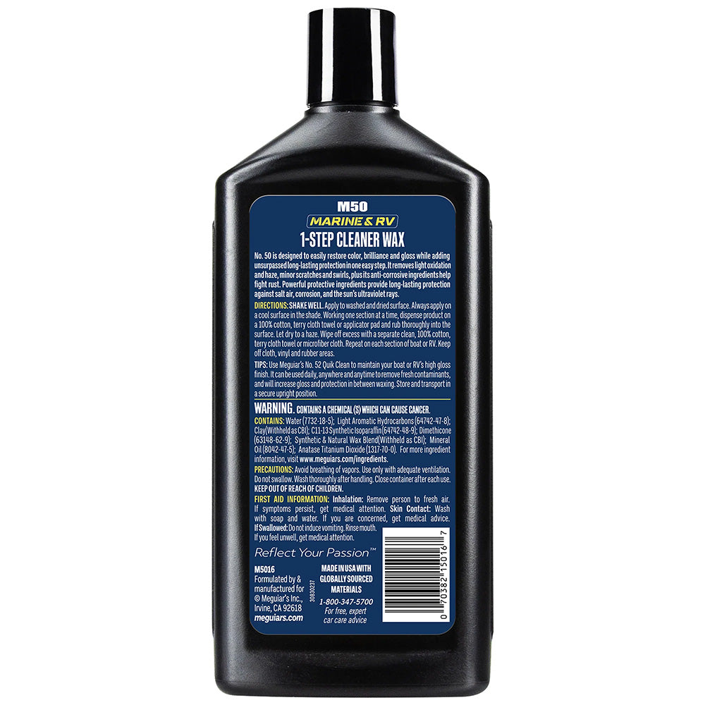 Meguiar's #50 Boat/RV Cleaner Wax - Liquid 16oz [M5016]