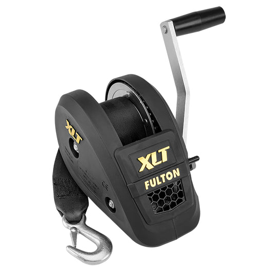 Fulton 1500lb Single Speed Winch w/20' Strap Included - Black Cover [142311]