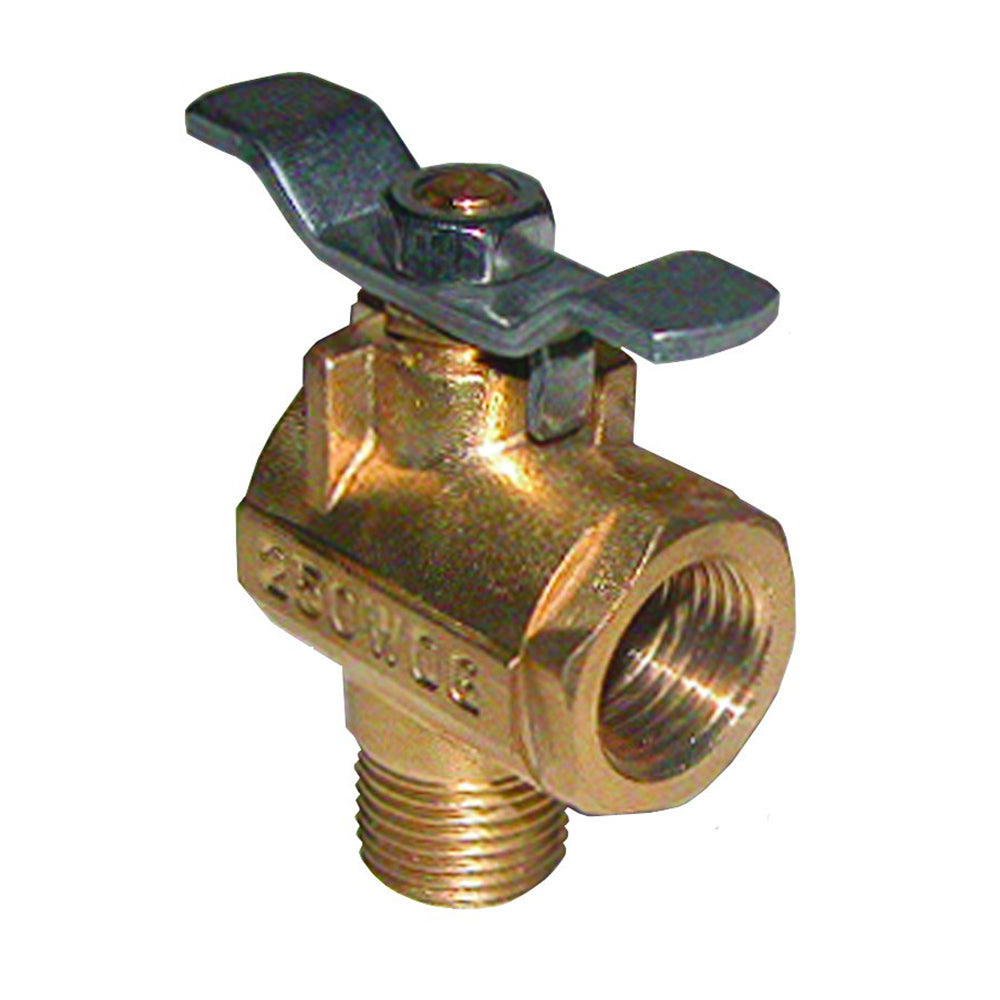 GROCO 1/2" NPT 90 Bronze Fuel Valve [FV-590]