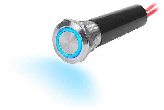 Blue Sea 4190 20a Push Button Switch Off-on Blue Led