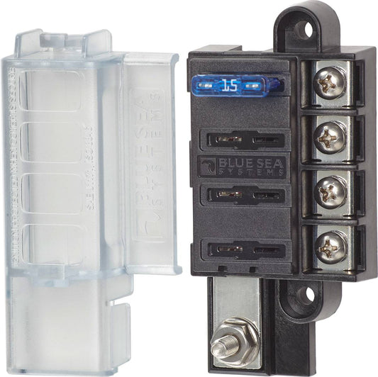 Blue Sea 5045 4-circuit Fuse Block St Ato-atc With Cover