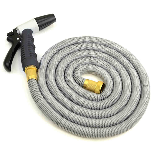 Hosecoil 25' Gray Expandable Hose With Spray Nozzel