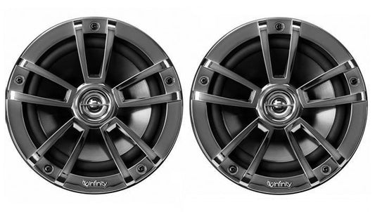 Infinity 622mb Bulk Speaker Pair Black And Chrome No Screws Or Wire