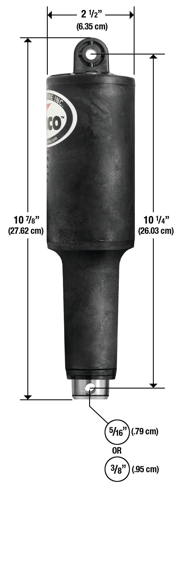 Lenco 2 1-4"" Stroke Xds Actuator 5-16"" X 3-8"" 12v