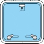 Lewmar Size 60 Low Profile Hatch Flange Base