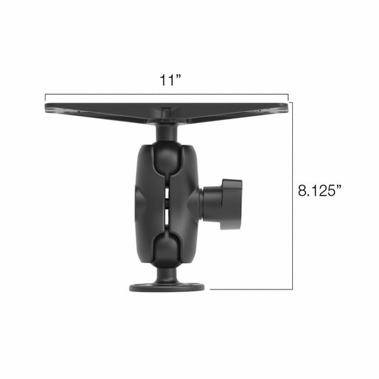 Lowrance Mb-36 2-1-4"" Ball Mount Bracket With Short Arm For 10"" Units
