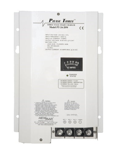 Newmar Pt-24-20u 24v 20a Charger 115-230v Input