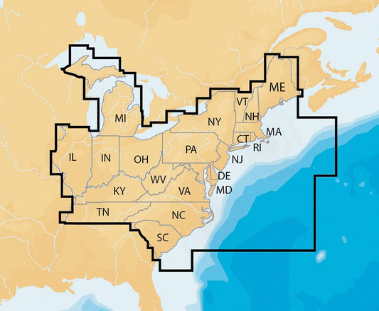 Navionics Nav Plus East Msd Regional Lakes And Coastal
